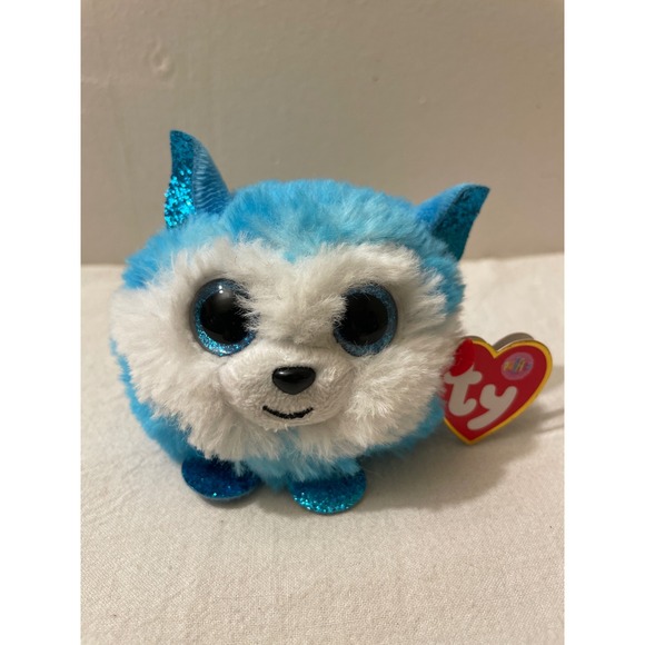 Ty Beanie Boos Puffies Owlette Blue/White Glitter Eyes Plush Toy Plush - Picture 1 of 4